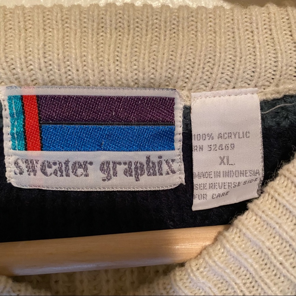 Vintage Striped Chunky Knit Pullover Sweater Size XL - Picture 8 of 8